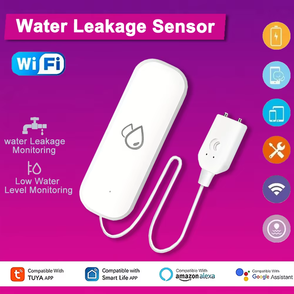 Home Security And Monitoring - Tuya WiFi Su Kaçağı Alarm Sensörü