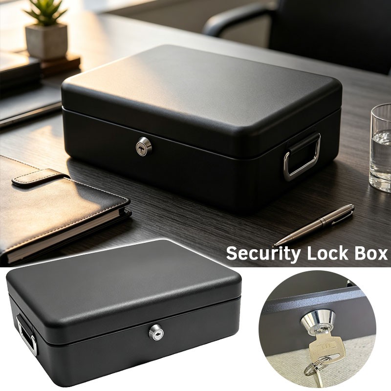 Home Security Key Box - Yangına Dayanıklı Büyük Sağlam Para Kasası