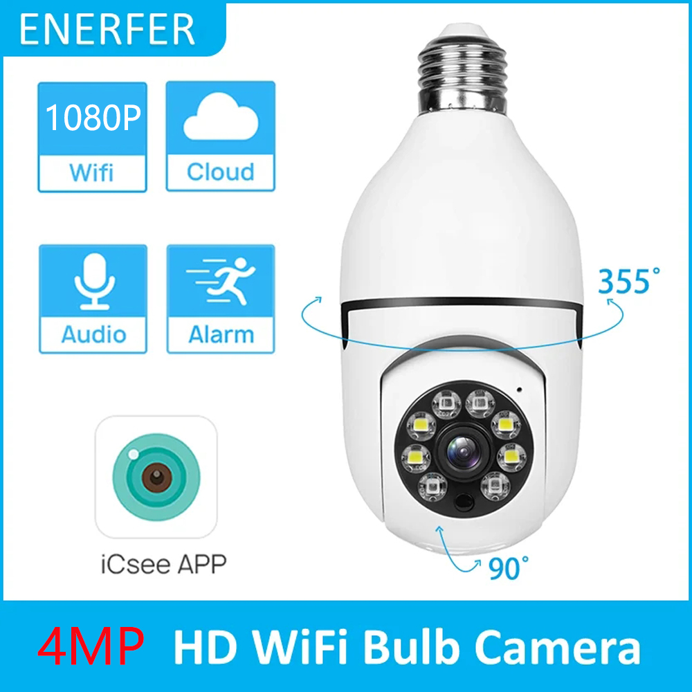 Home Security Ai - 4MP E27 Ampul Kamera WiFi Kapalı