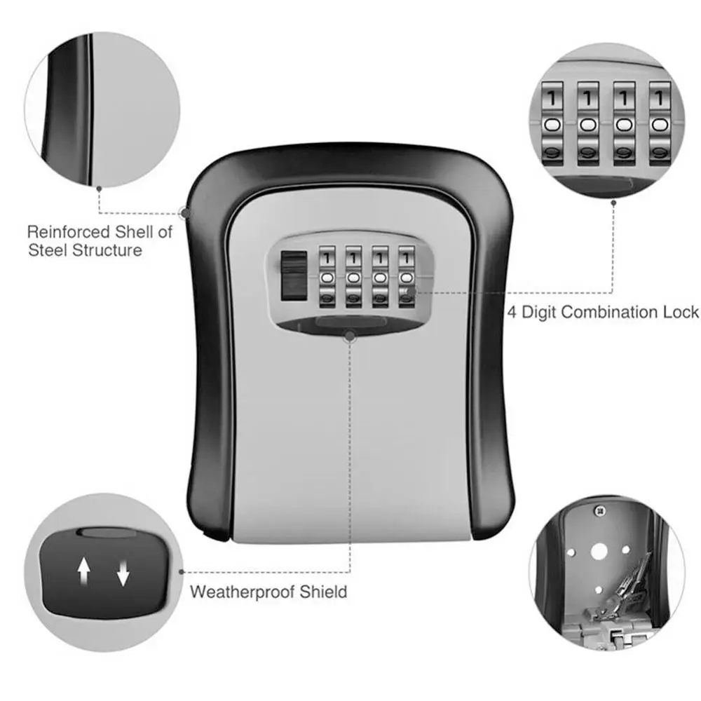 Duvara Monte Edilebilir Anahta - Home Security Key Box incelemesi ve fiyatı