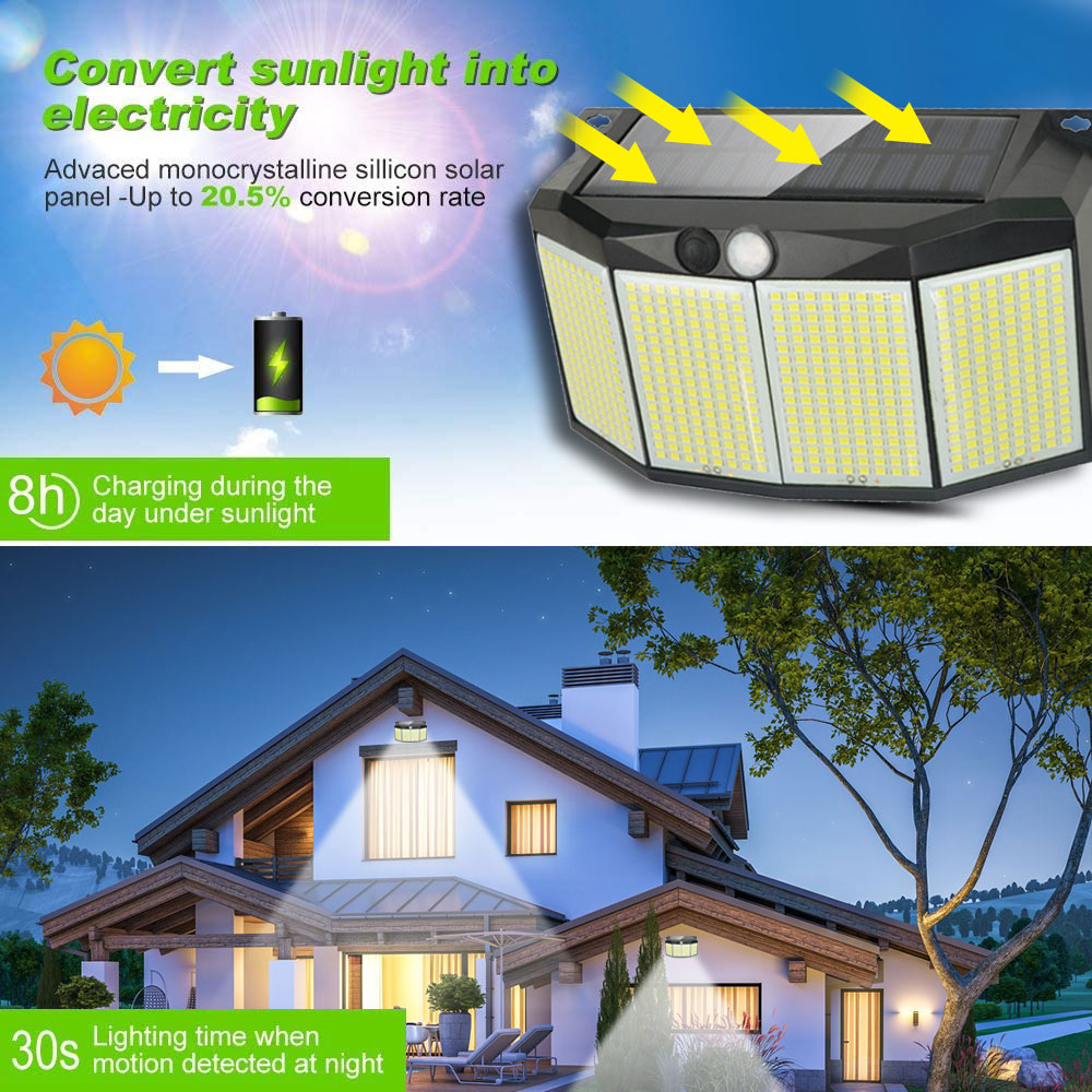 Dış Mekan Solar Lamba 576 LED  - Solar Security Light incelemesi ve fiyatı