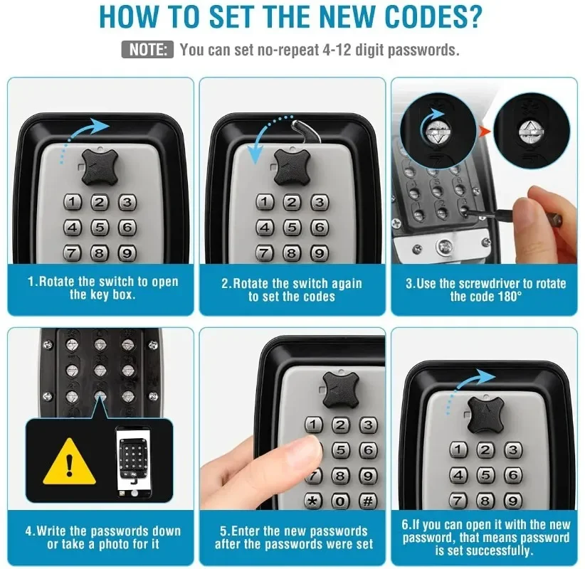 Şifre Tuş Kilidi Kutusu Su Geç - Home Security Key Box incelemesi ve fiyatı