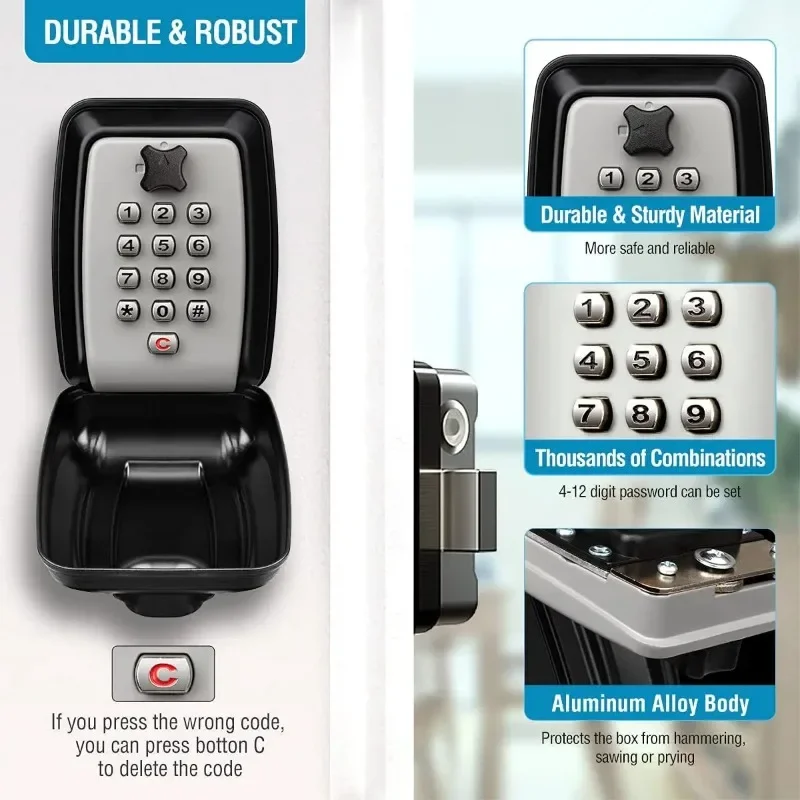 Şifre Tuş Kilidi Kutusu Su Geç - Home Security Key Box incelemesi ve fiyatı