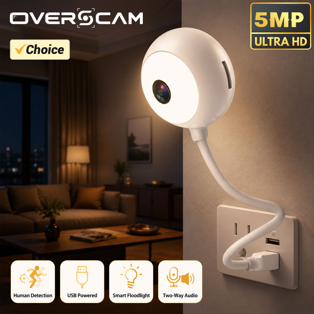 5MP Mini WiFi USB Tak ve Çalış - Home Security Flood Lights incelemesi ve fiyatı