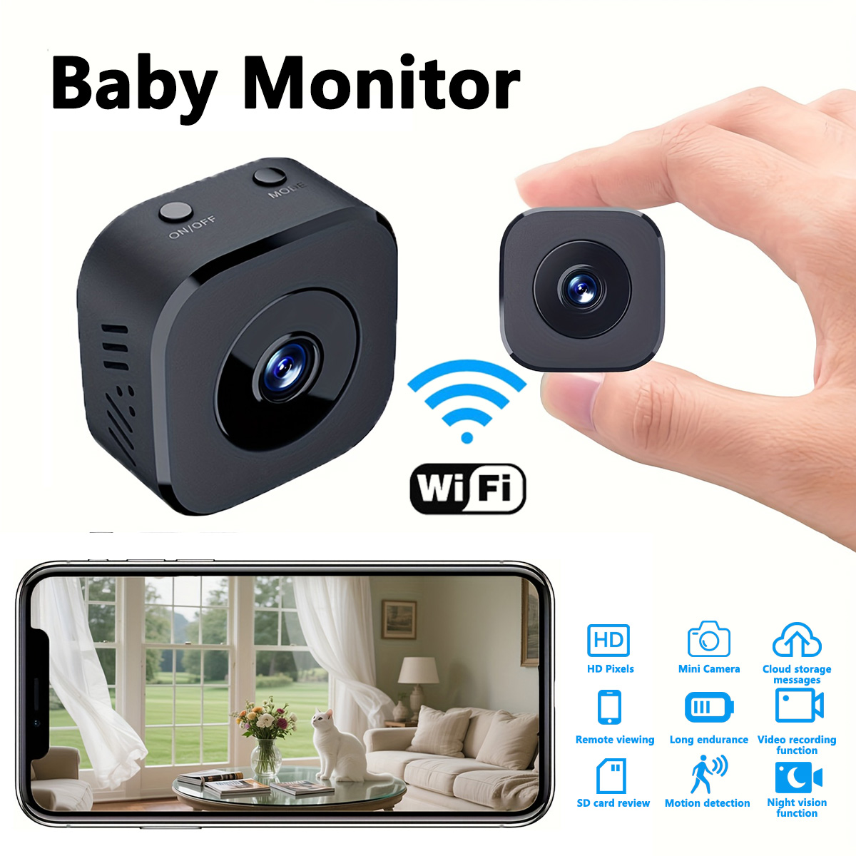 1080P HD Mini WiFi Kamera Kapa - Home Security And Monitoring incelemesi ve fiyatı