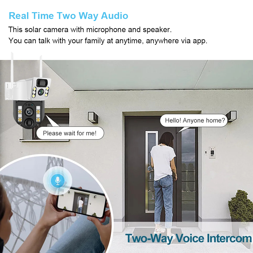 WiFi/4G güneş kamera IP CCTV g - Home Security Front Door incelemesi ve fiyatı