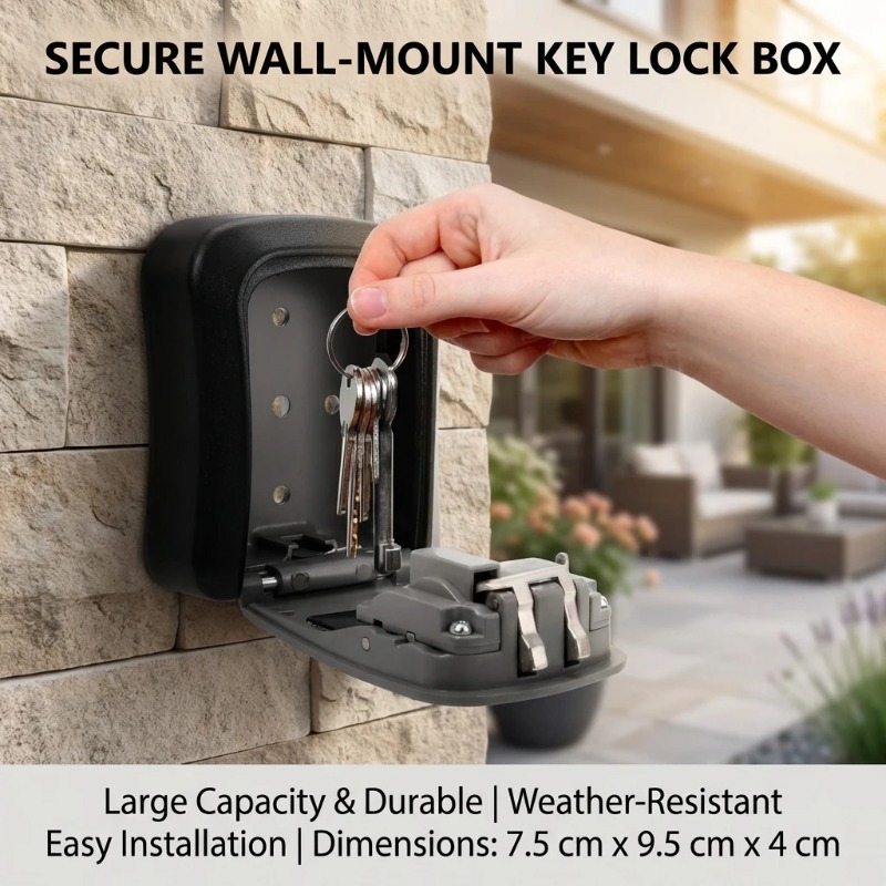 Duvara Monte Anahtar Kilit Kut - Home Security Key Box incelemesi ve fiyatı